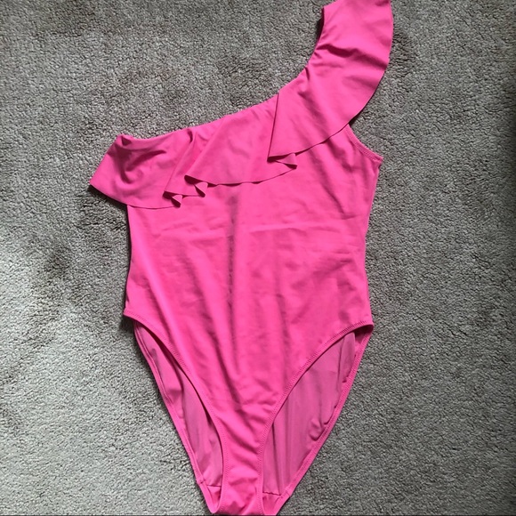 H&M one shoulder ruffled swimsuit - Picture 2 of 3